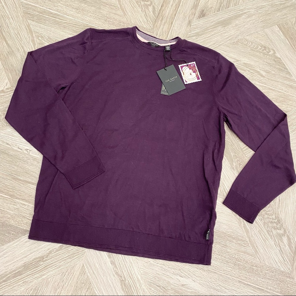 TED BAKER Sandkas Slim Fit Crewneck Luxury Sweater Size XL New